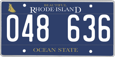 RI license plate 048636