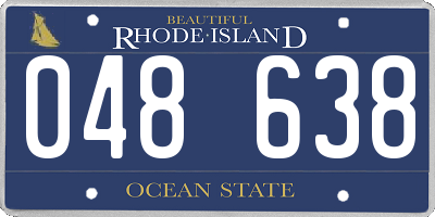 RI license plate 048638