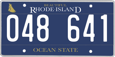 RI license plate 048641
