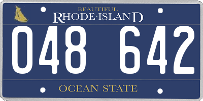 RI license plate 048642