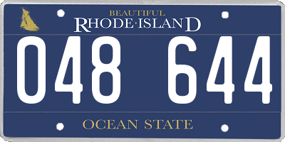 RI license plate 048644