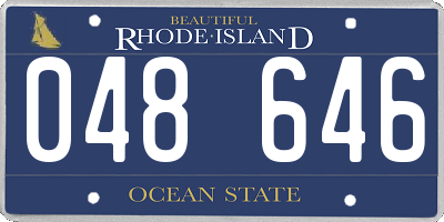 RI license plate 048646