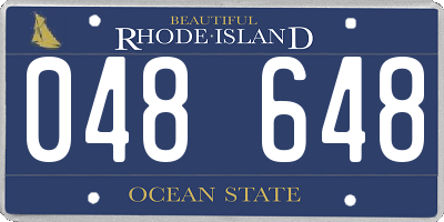 RI license plate 048648