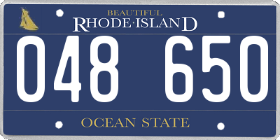 RI license plate 048650
