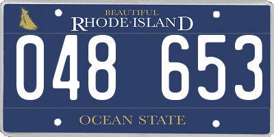RI license plate 048653
