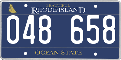 RI license plate 048658