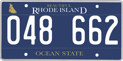 RI license plate 048662