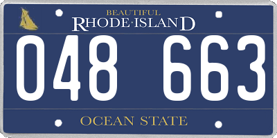 RI license plate 048663