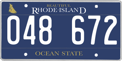RI license plate 048672