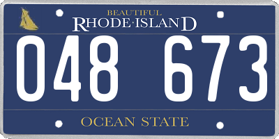 RI license plate 048673
