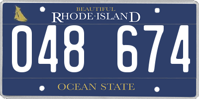 RI license plate 048674