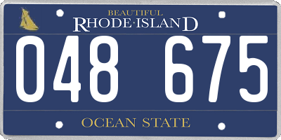 RI license plate 048675