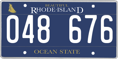 RI license plate 048676