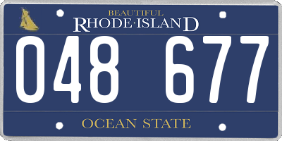 RI license plate 048677