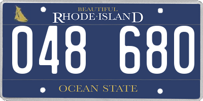 RI license plate 048680