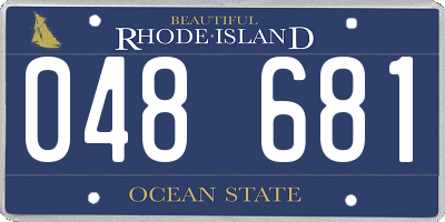 RI license plate 048681