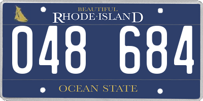 RI license plate 048684