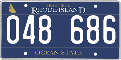 RI license plate 048686