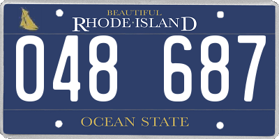 RI license plate 048687