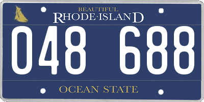 RI license plate 048688