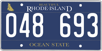 RI license plate 048693