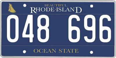 RI license plate 048696
