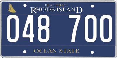 RI license plate 048700