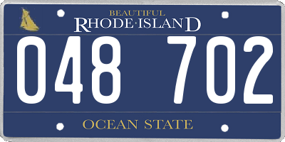 RI license plate 048702