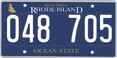 RI license plate 048705