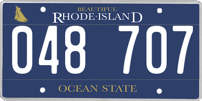 RI license plate 048707