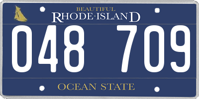 RI license plate 048709