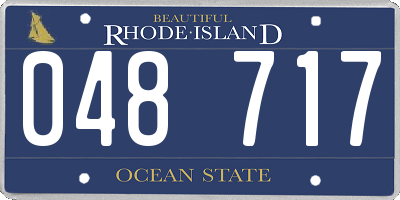 RI license plate 048717