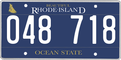 RI license plate 048718