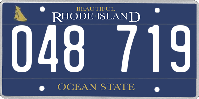 RI license plate 048719