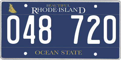 RI license plate 048720