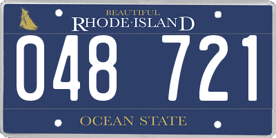RI license plate 048721