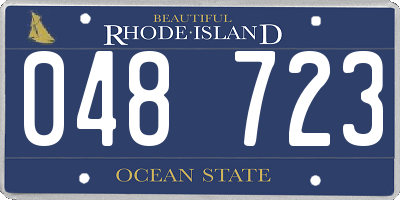 RI license plate 048723