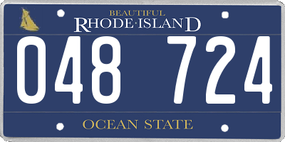 RI license plate 048724