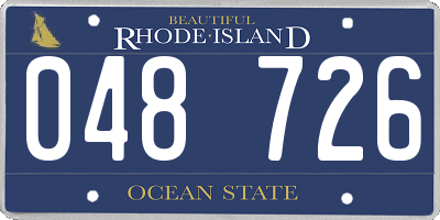 RI license plate 048726
