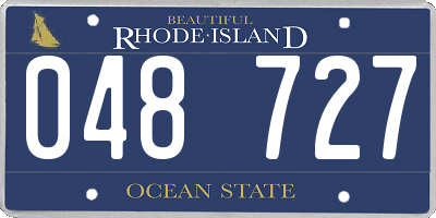 RI license plate 048727