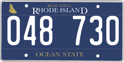 RI license plate 048730