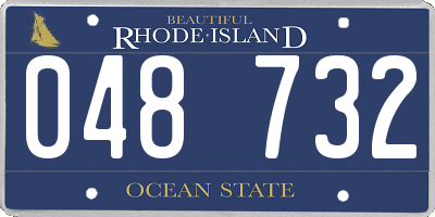 RI license plate 048732