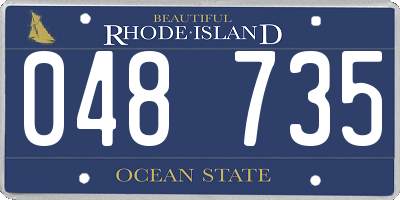 RI license plate 048735