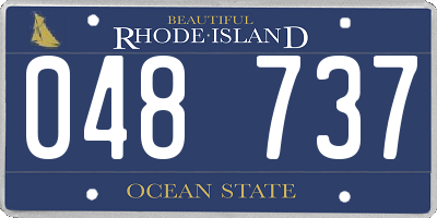 RI license plate 048737