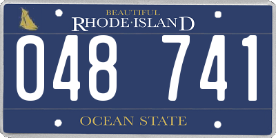 RI license plate 048741