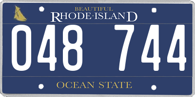 RI license plate 048744