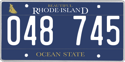 RI license plate 048745