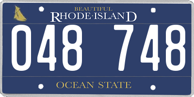 RI license plate 048748