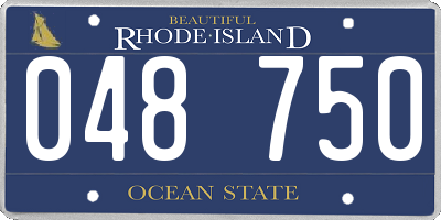RI license plate 048750