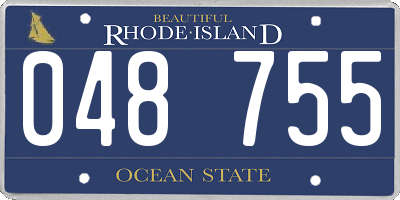 RI license plate 048755